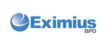 Eximus BPO logo: a stylized emblem representing a professional business process outsourcing company.